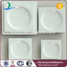 Novos produtos 2014 porcelana Dinnerware White Square Atacado Dinner Plate